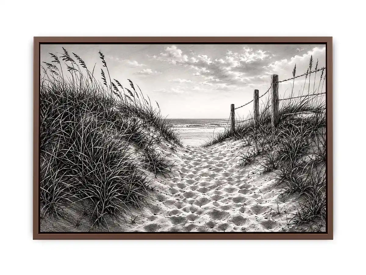 Sandy dune path to the sea