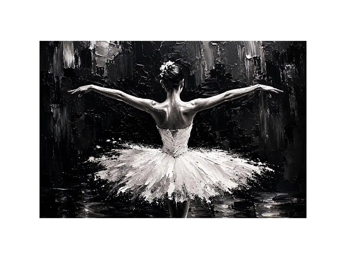 Graceful dance in monochrome light