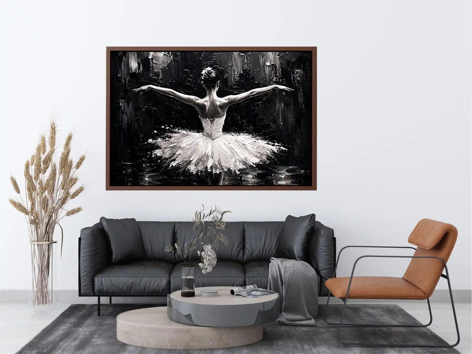 Graceful dance in monochrome light