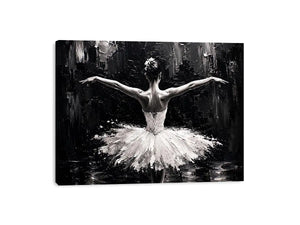 Graceful dance in monochrome light