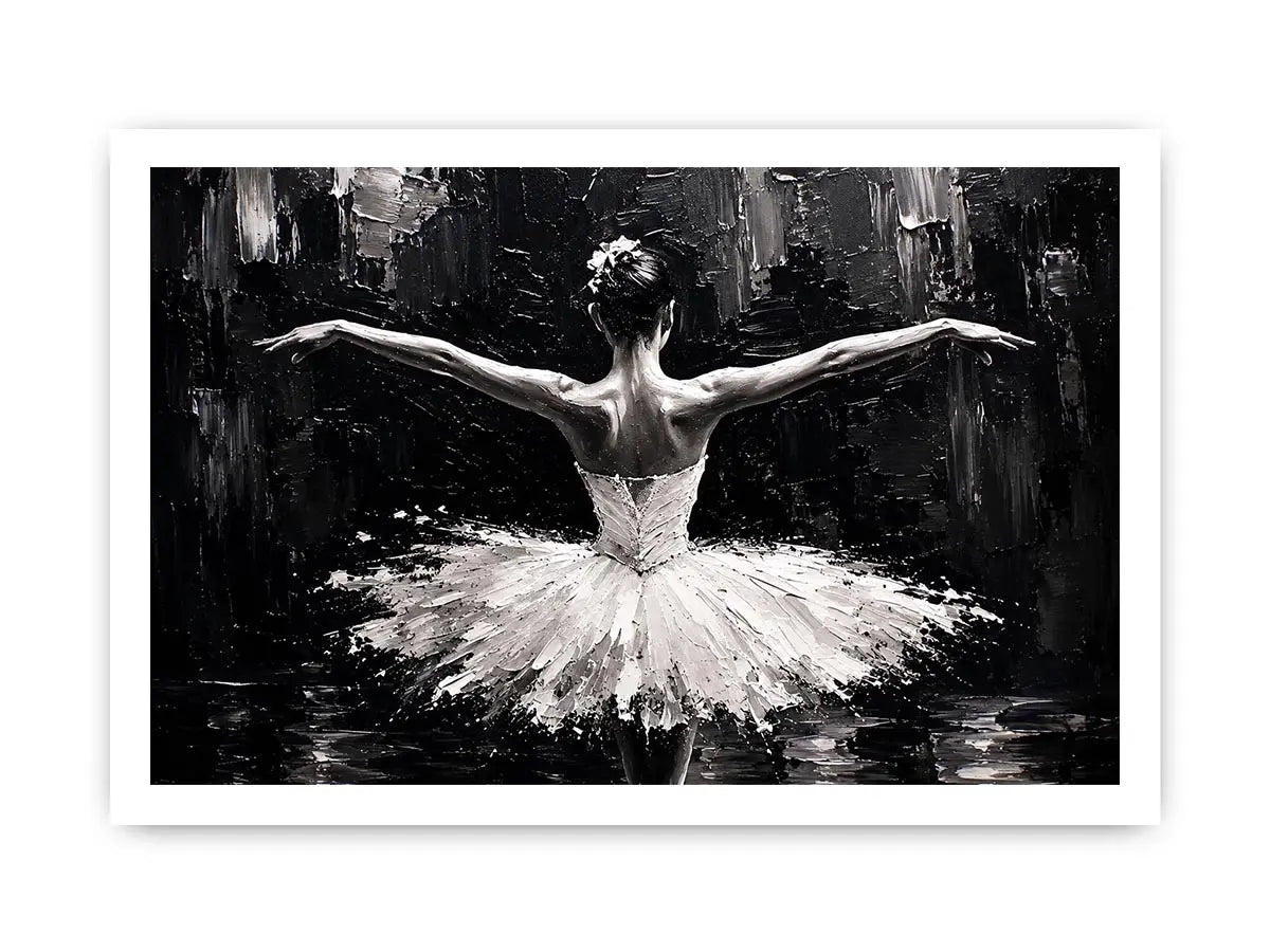 Graceful dance in monochrome light