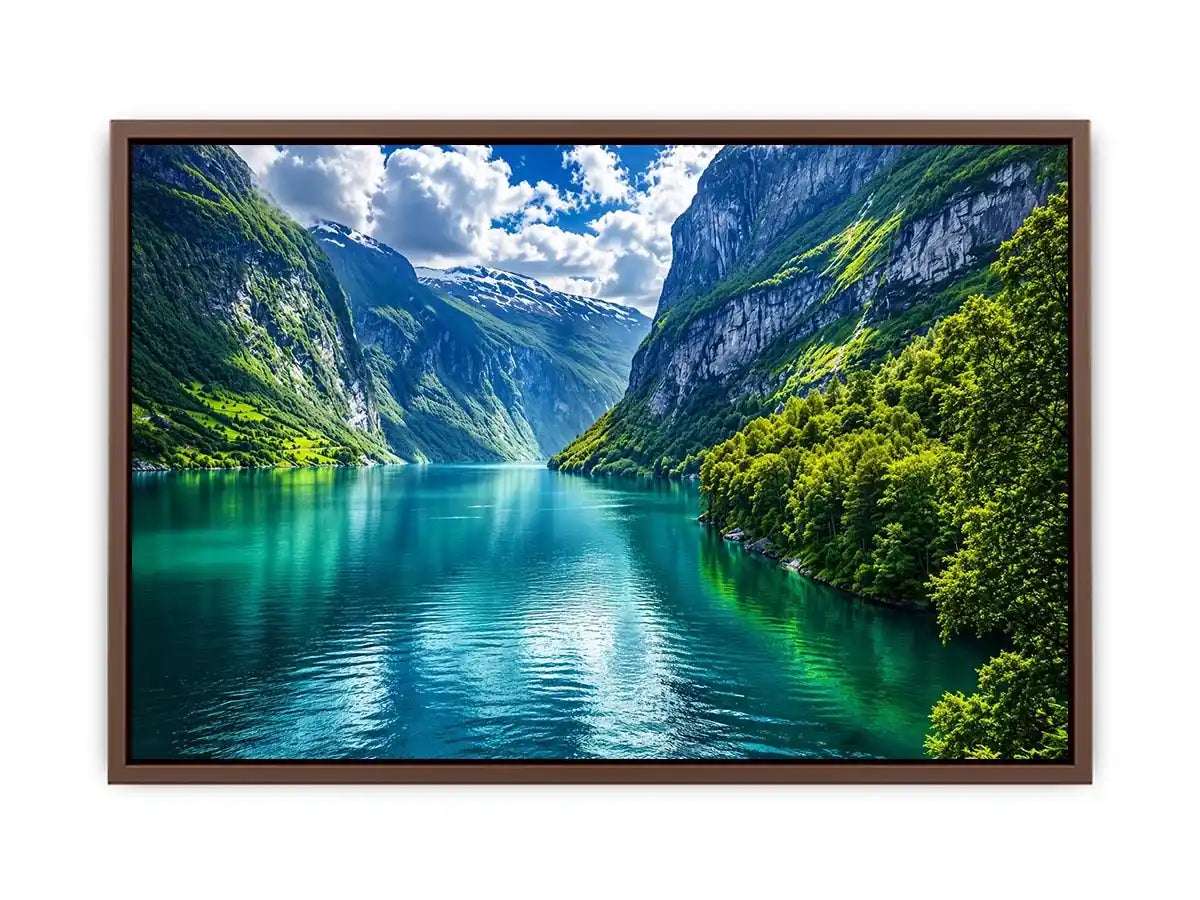 Majestic fjord under dramatic skies