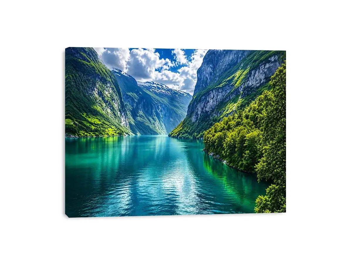Majestic fjord under dramatic skies