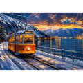 Winter tram journey in Bergen