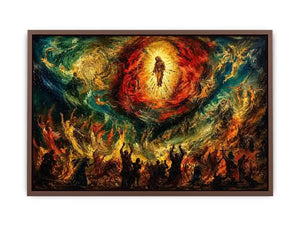 Divine ascension in fiery chaos