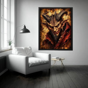 Fiery glare of the demon