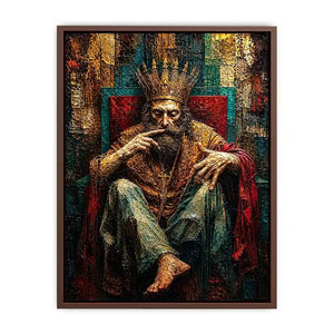 Regal king in moody portrait