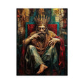 Regal king in moody portrait
