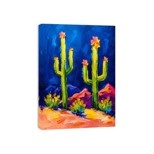 Vibrant cactus desert landscape in color