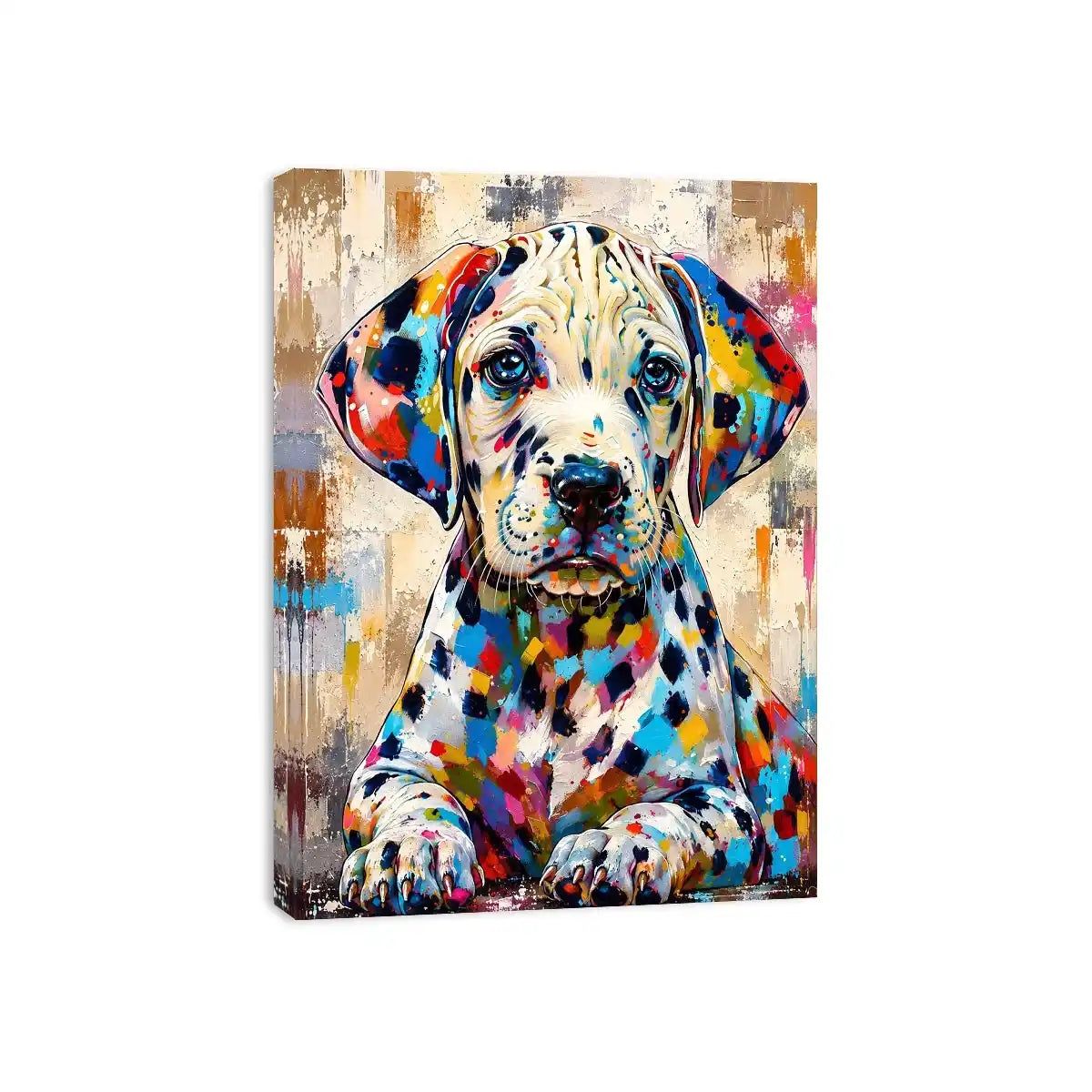 Colorful Dalmatian puppy in pop-art style