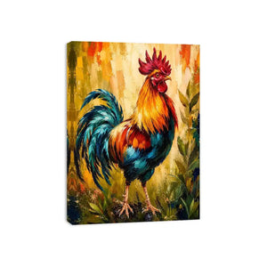 Majestic rooster in vibrant brushstrokes