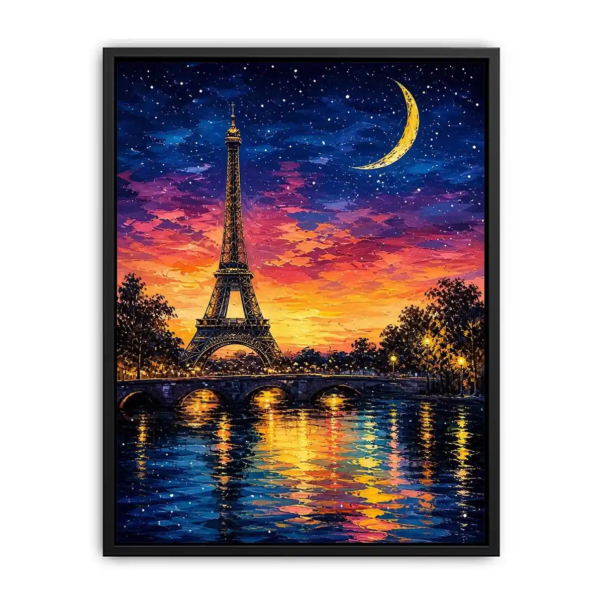 Romantic Parisian night by the river
