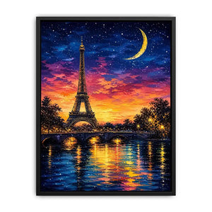 Romantic Parisian night by the river