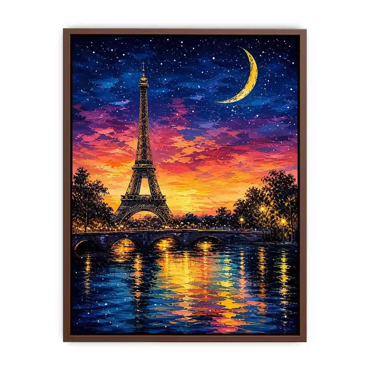 Romantic Parisian night by the river