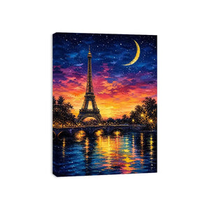 Romantic Parisian night by the river