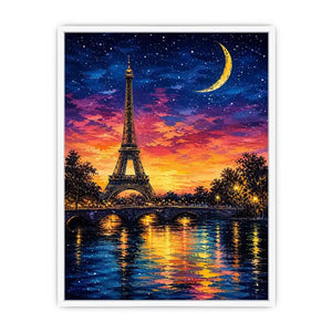 Romantic Parisian night by the river