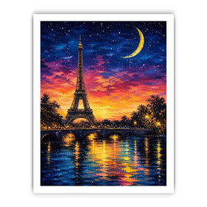 Romantic Parisian night by the river