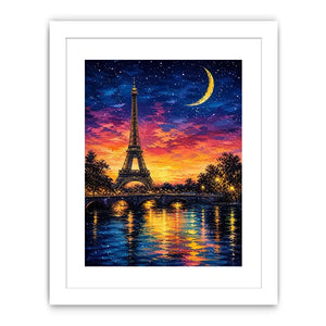 Romantic Parisian night by the river