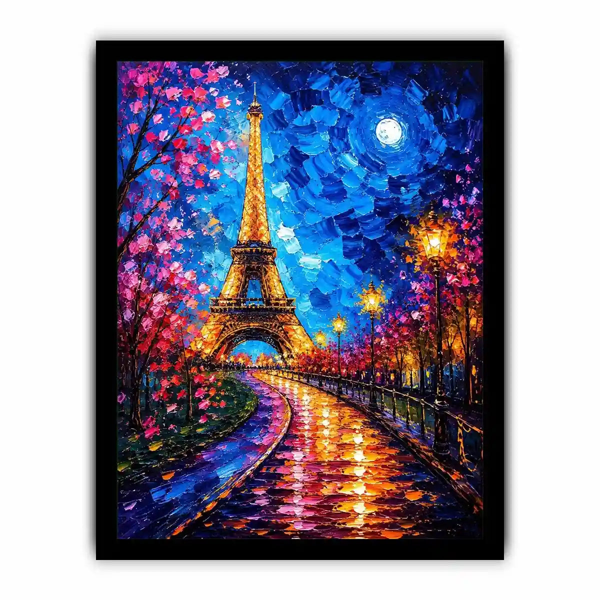 A vibrant Parisian nightscape