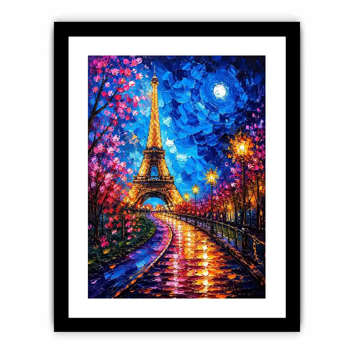 A vibrant Parisian nightscape