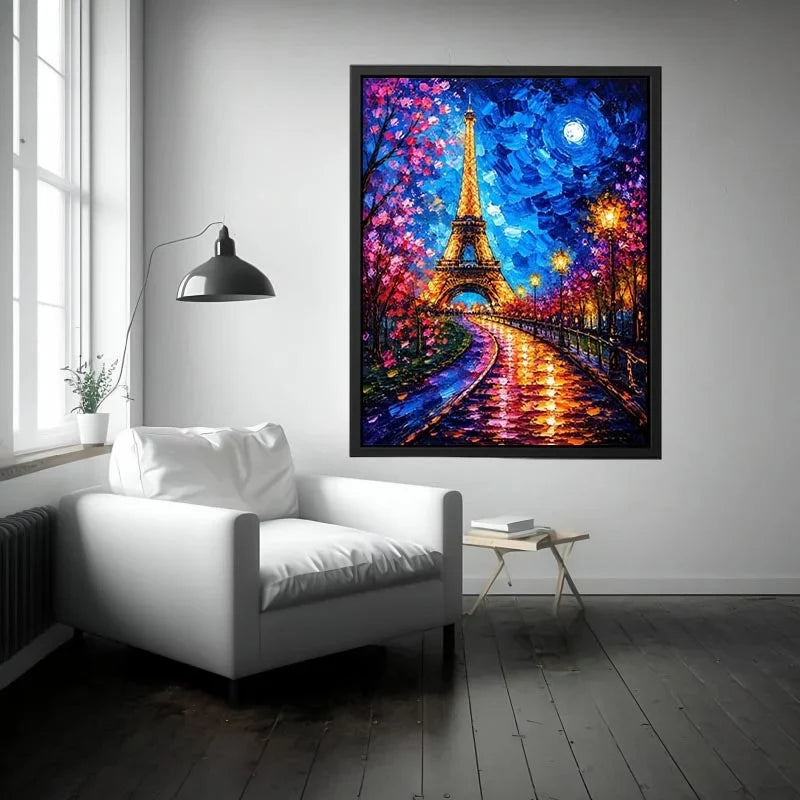 A vibrant Parisian nightscape