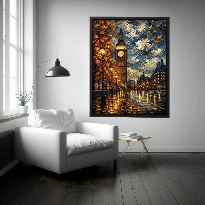 Autumn evening in London cityscape