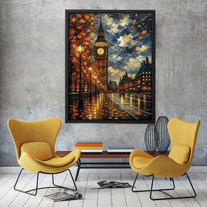 Autumn evening in London cityscape