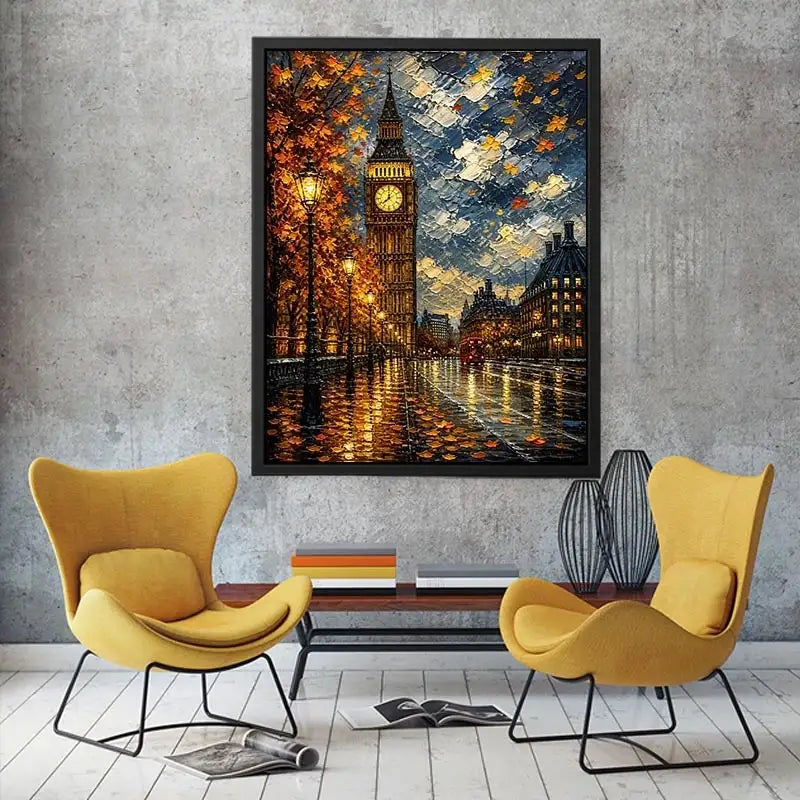 Autumn evening in London cityscape