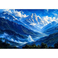Majestic mountain valley under clear skies