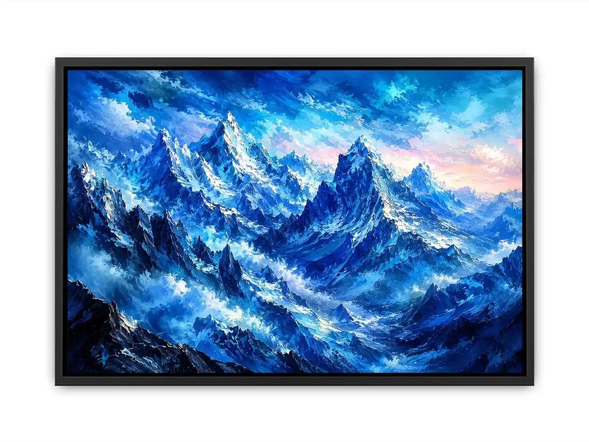 Majestic icy mountain expanse