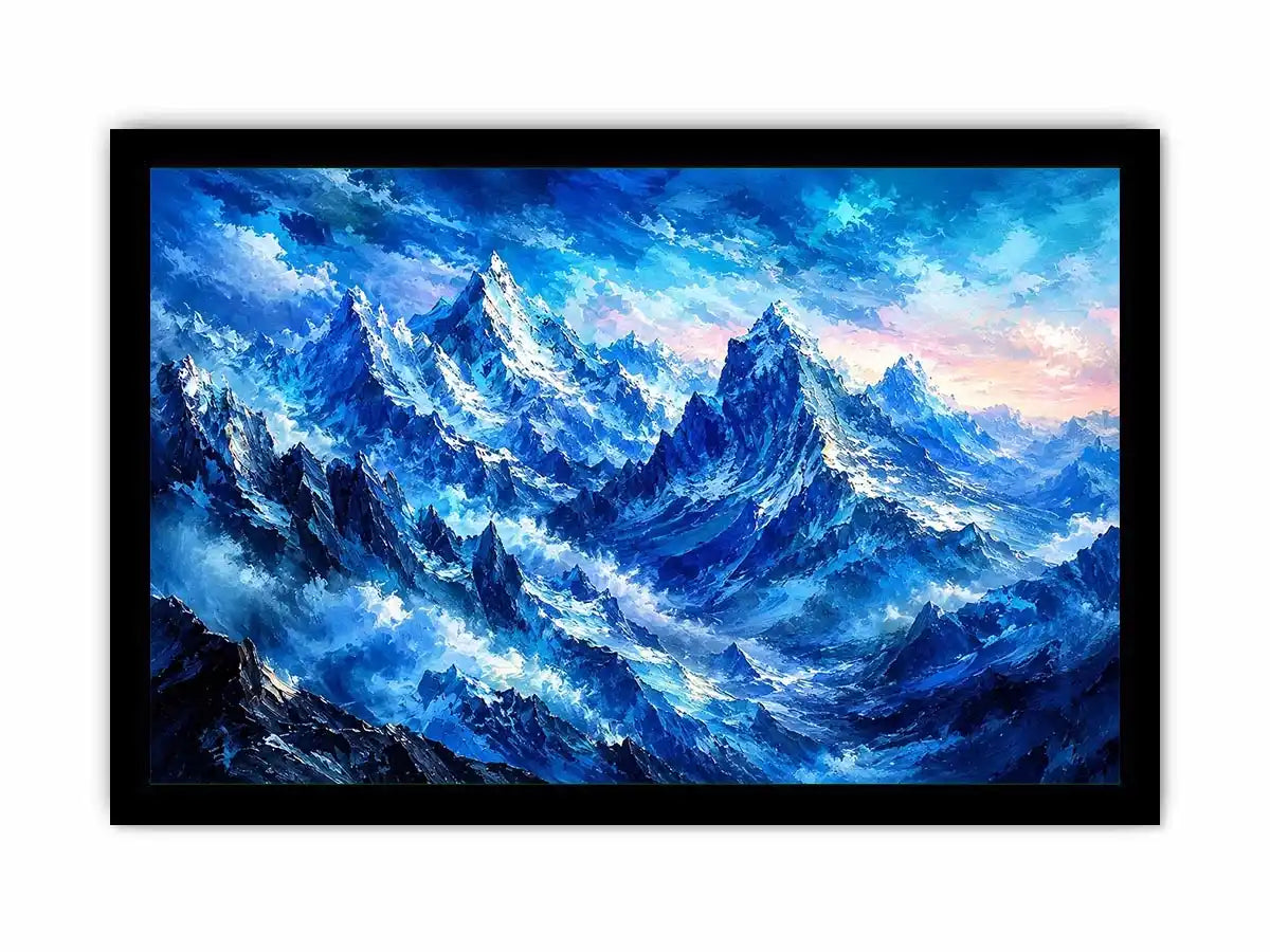 Majestic icy mountain expanse