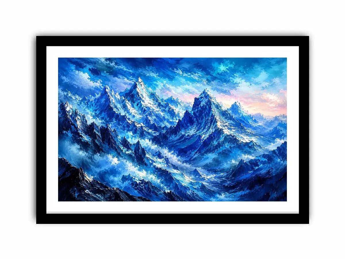 Majestic icy mountain expanse