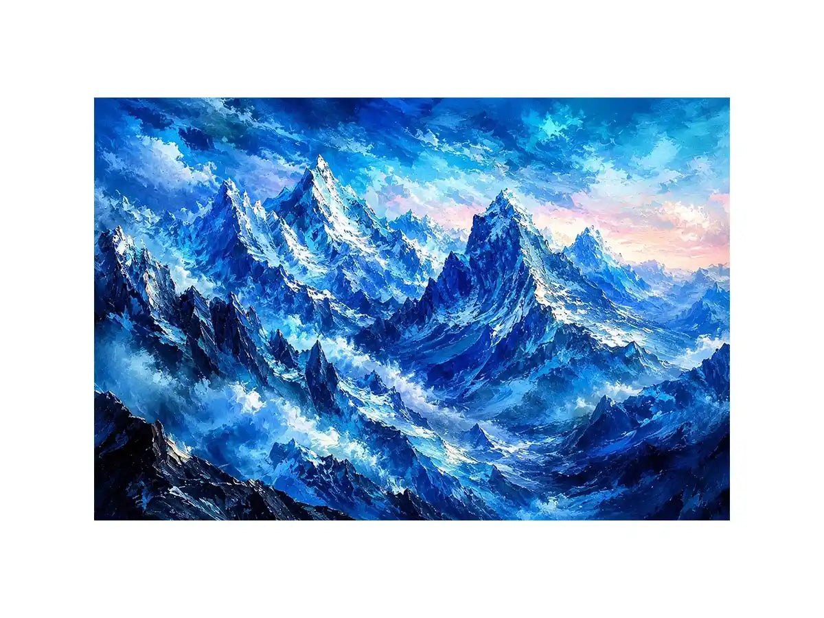 Majestic icy mountain expanse