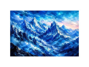 Majestic icy mountain expanse