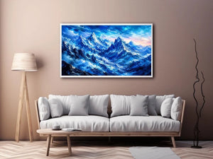 Majestic icy mountain expanse