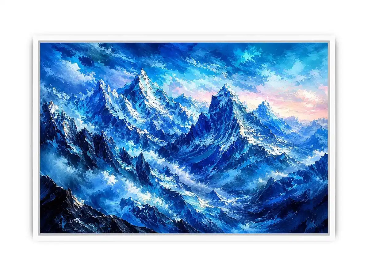 Majestic icy mountain expanse