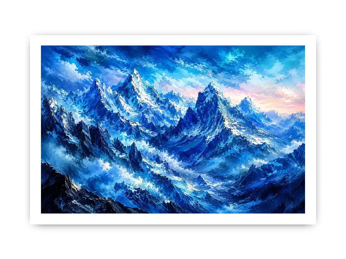 Majestic icy mountain expanse