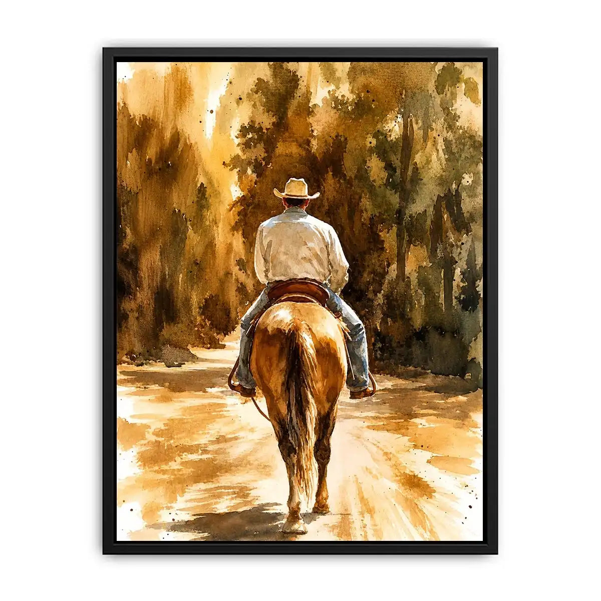 Riding into the sunlit wilderness