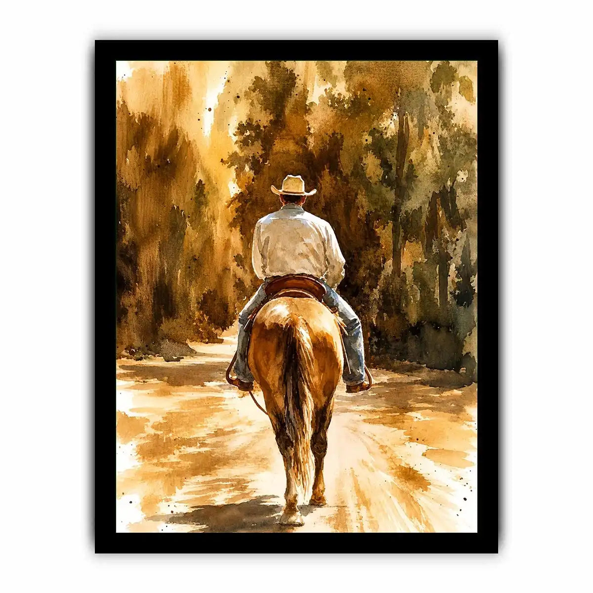 Riding into the sunlit wilderness