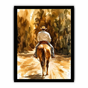 Riding into the sunlit wilderness