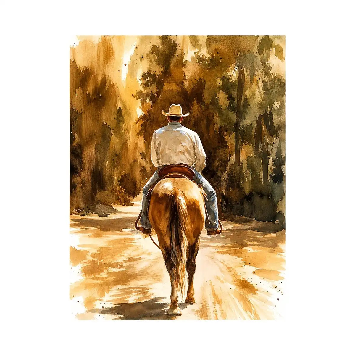 Riding into the sunlit wilderness