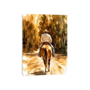 Riding into the sunlit wilderness