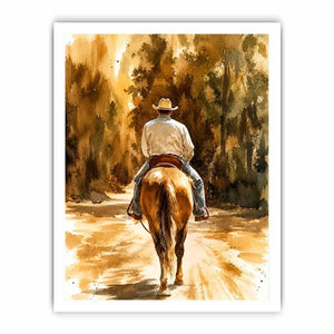 Riding into the sunlit wilderness