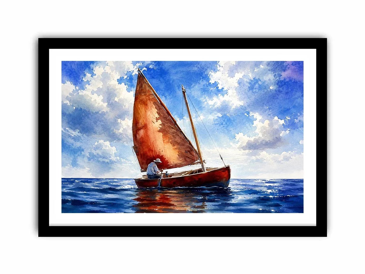 Sailing under a peaceful sky