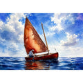 Sailing under a peaceful sky
