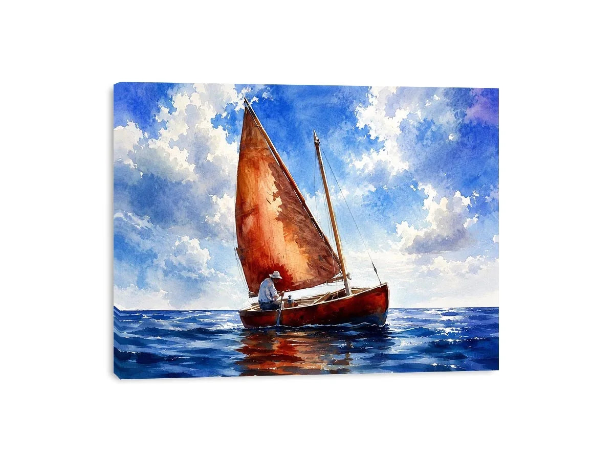 Sailing under a peaceful sky