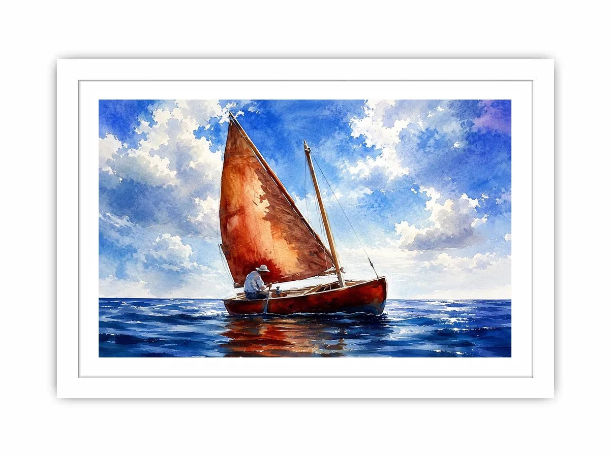 Sailing under a peaceful sky