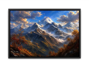 Majestic mountain vista in autumn
