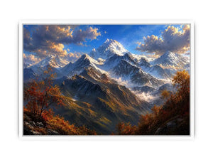 Majestic mountain vista in autumn