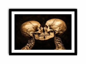 Intimate skeletons in dramatic lighting